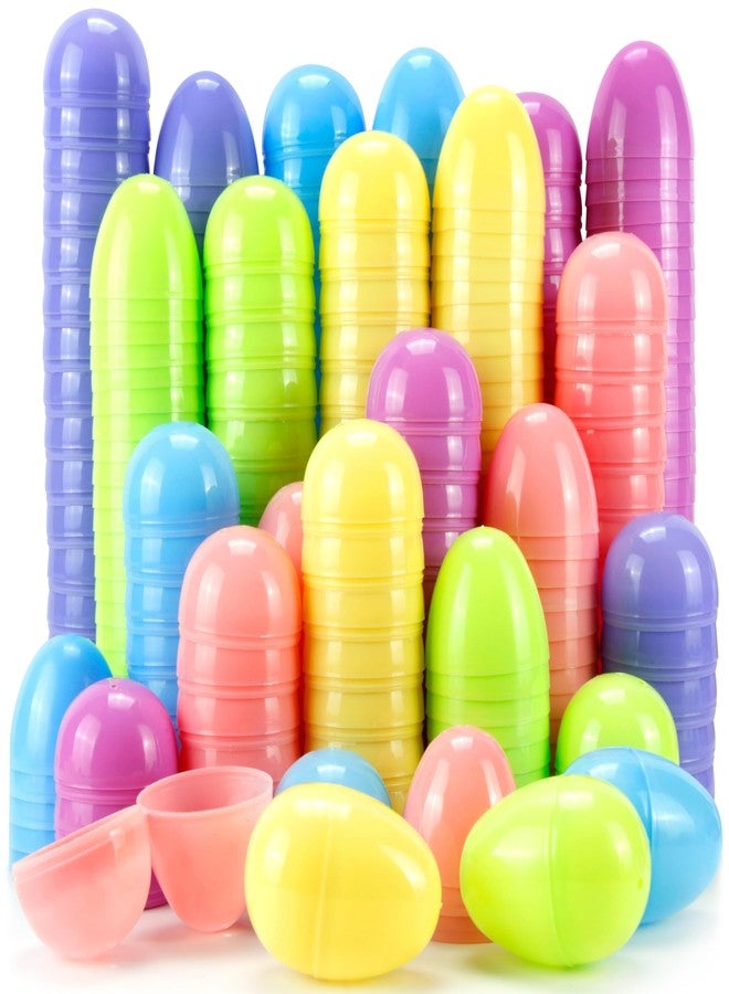 OCTERIC 180Pcs Easter Eggs, 2.3" Fillable Pastel Colors Plastic Easter Eggs Empty for Easter Hunt, Easter Basket Stuffers, Party Favor, Classroom Prize Supplies - Image 1